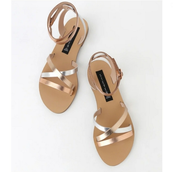 Pretty Steven Steve Madden Metallic Leather Sandal - Picture 3 of 8